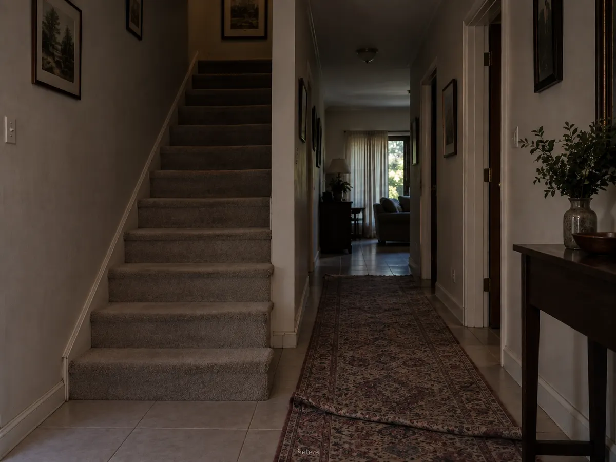 Vivienda tradicional con circulación y escalera convencional